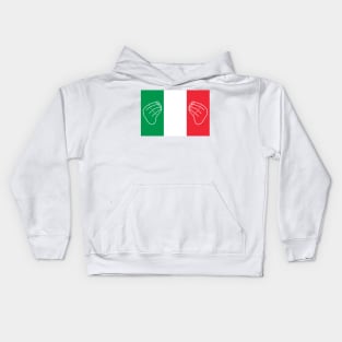 Italian flag hand gesture Kids Hoodie